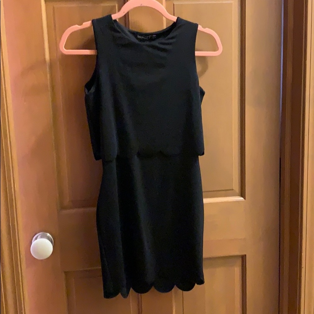 Black scalloped dress